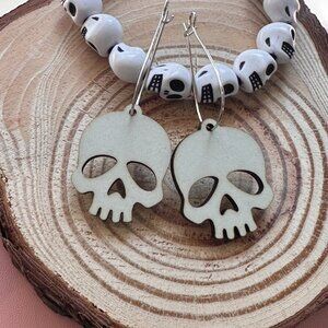 NEW Glow In The Dark Skelly Dangle Earrings